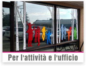 Adesivi dedicati alle attività commerciali ed agli uffici per decorazione di vetrine e segnaletica Adesivi per Negozi